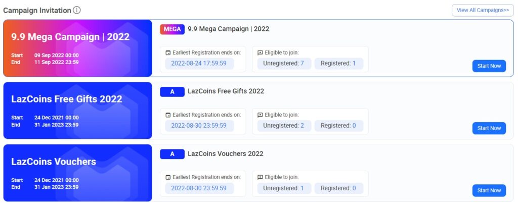 Lazada - Campaign Invitation